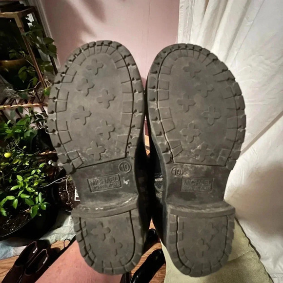 Michael Kors Kids Girls Sz 10 Black & Brown Faux Leather Boots - Picture 6 of 6